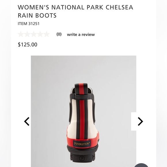 WOMEN'S NATIONAL PARK CHELSEA RAIN BOOTS GLACIER PARK WHITE COLOR Size US 10 - Picture 8 of 11